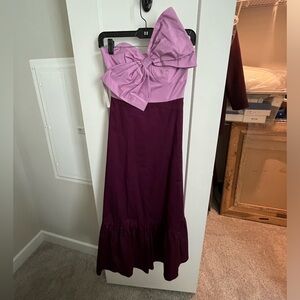 Anthropologie Color blocked Bow Dress